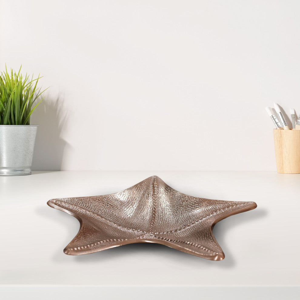 Handmade Decorative Aluminium Tray, Bronze Color Coated