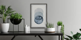 Circles Overlap Framed Painting Print, 24"x36"
