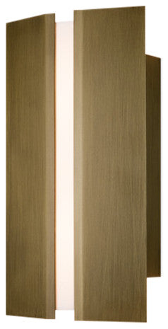 Rima LED Sconce, Distressed Brass, Frosted, 2700k Led, P1 Driver