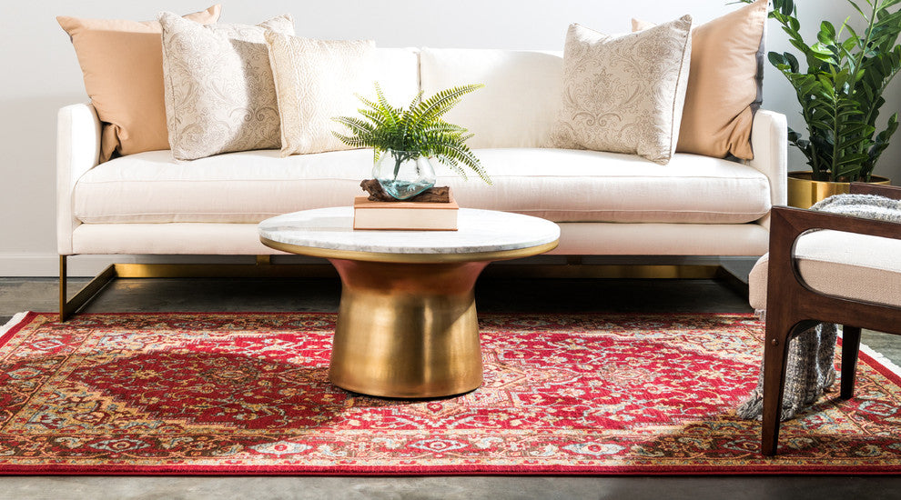 Unique Loom Red Ardashir Sahand 3' 3 x 5' 3 Area Rug