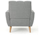 GDF Studio Angelina Mid-Century Fabric Club Chair, Gray