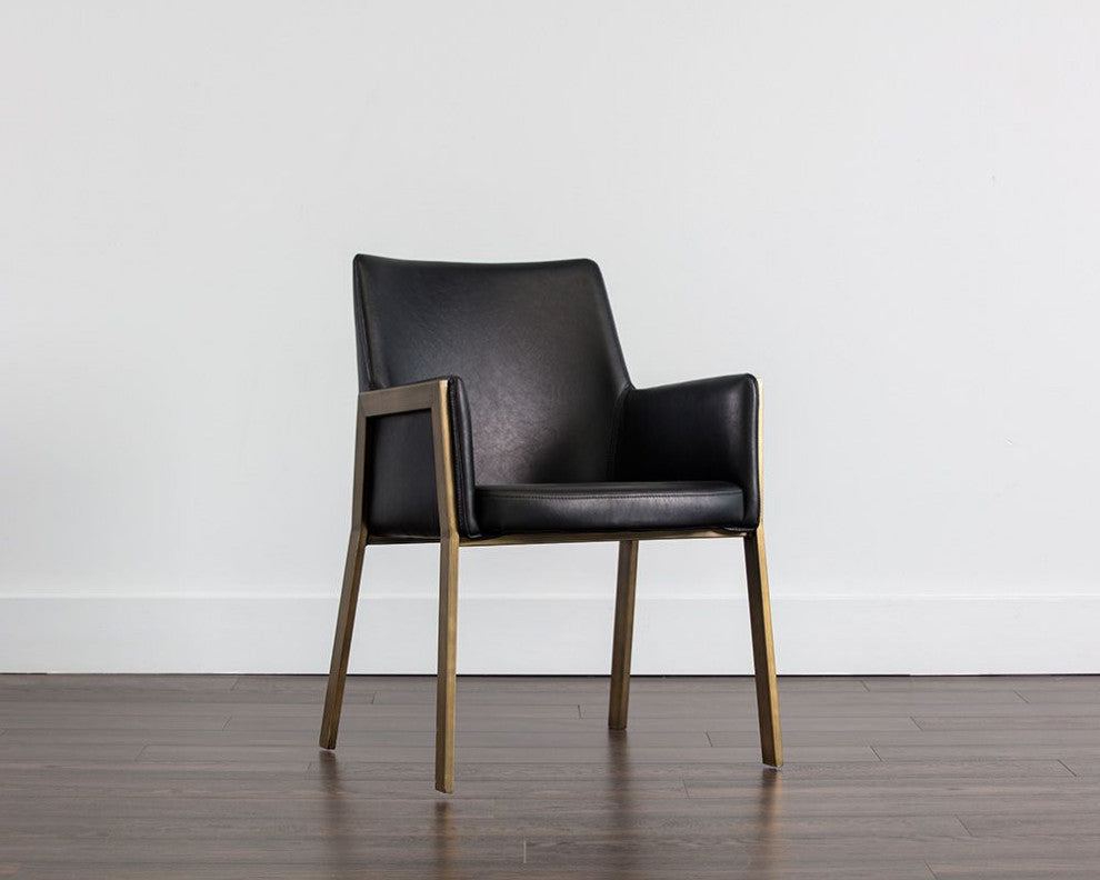 Bernadette Dining Armchair, Bravo Black
