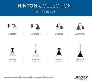 Hinton 1-Light Seeded Glass Industrial Flush Mount Ceiling Light, Matte Black