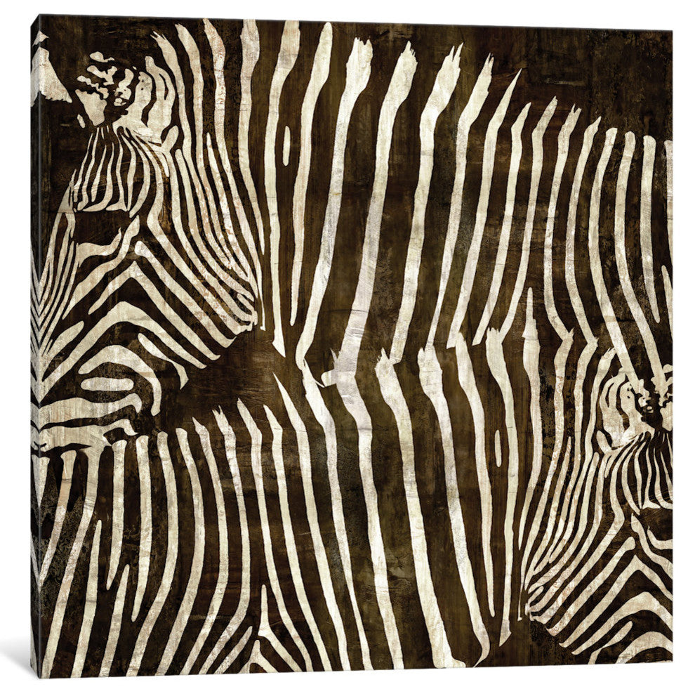 "Zebras" by Darren Davison, Canvas Print, 37"x37"