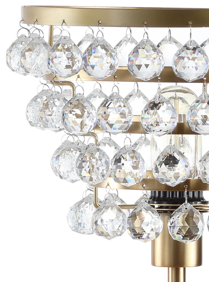 Buckingham 25" Crystal and Metal Table Lamp