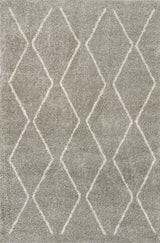 Catala Moroccan Diamond Shag Rug, Gray/Ivory, 8 Ft. X 10 Ft.