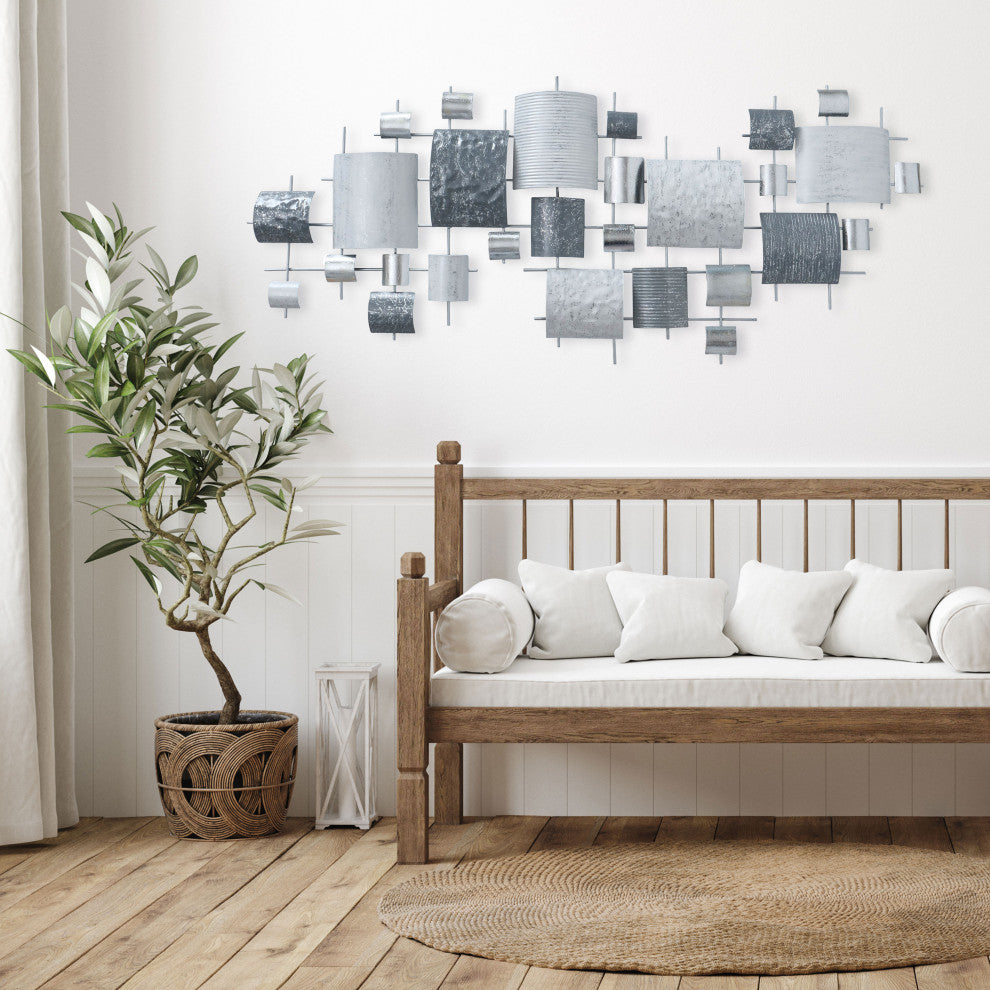 Modernist Floating Squares Wall Decor, 59.75 Inches