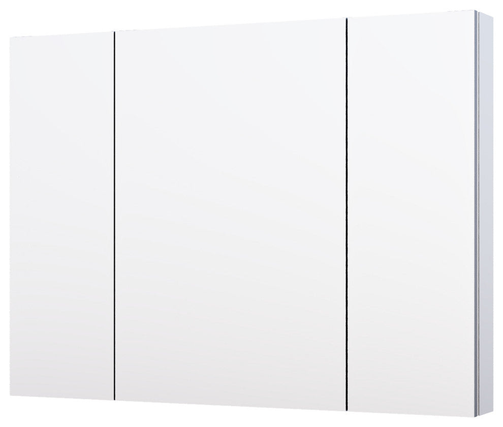 Recessed/Surface Mount Bathroom Medicine Cabinet, Soft-Close Blum Hinges, 40"x30", Triple Swing