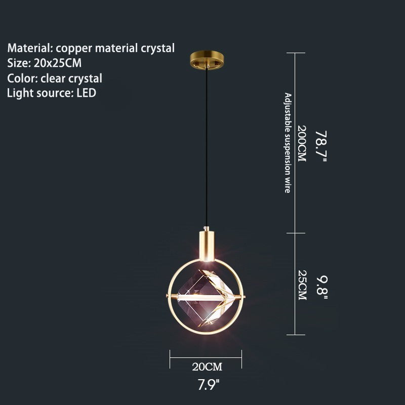 MIRODEMIÂ® Varigotti | Modern Crystal Gold LED Chandelier, Rhombus
