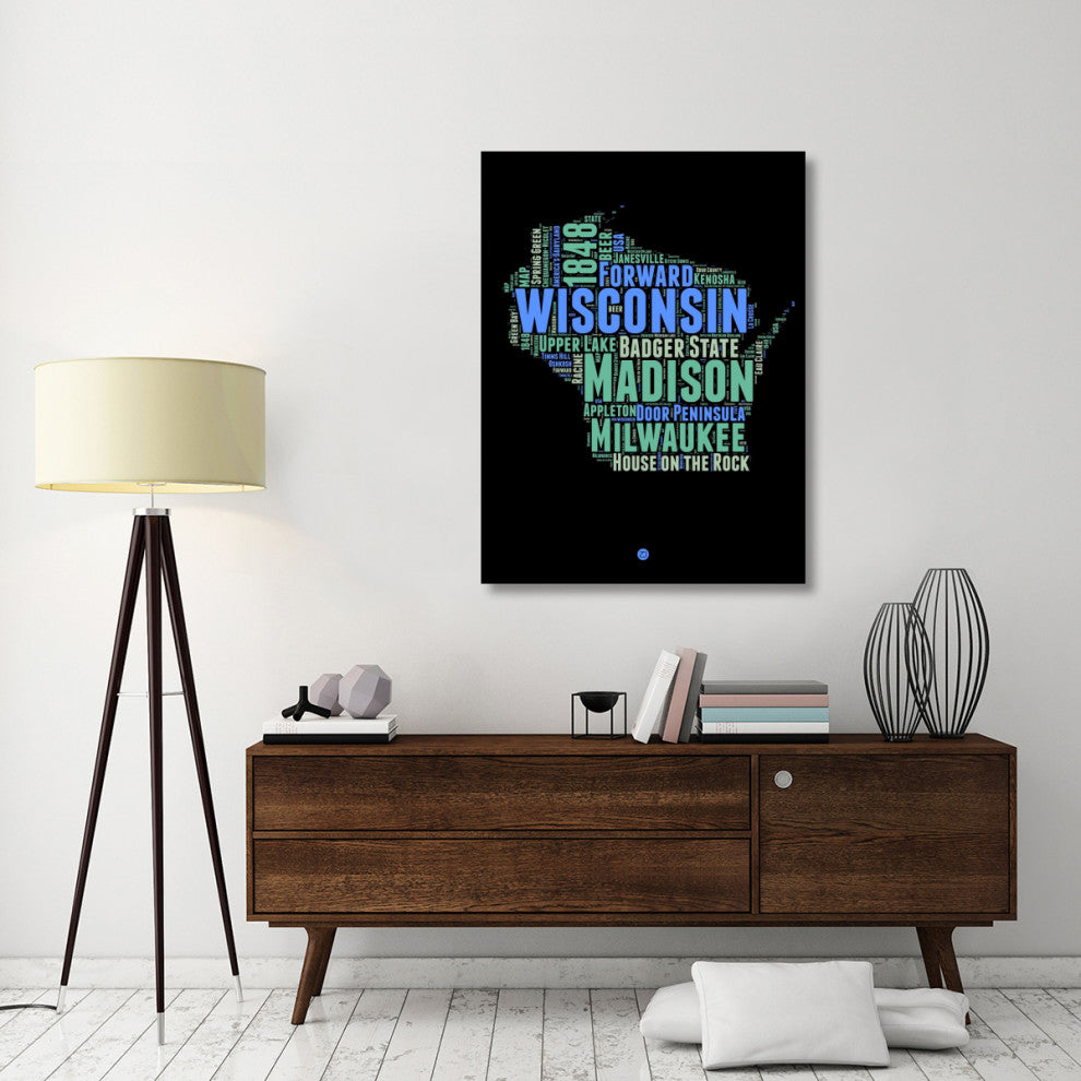 "Wisconsin Word Cloud 1" Fine Art Print