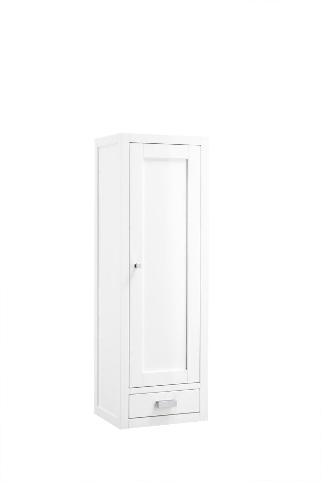 Addison 12" Depth Petitie Tower Hutch - Right, Glossy White