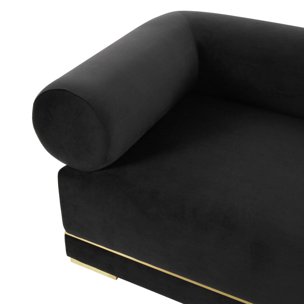 Ricardo Black Velvet Accent Chair
