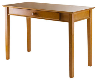 Studio Home Office Computer Desk, Honey Pine