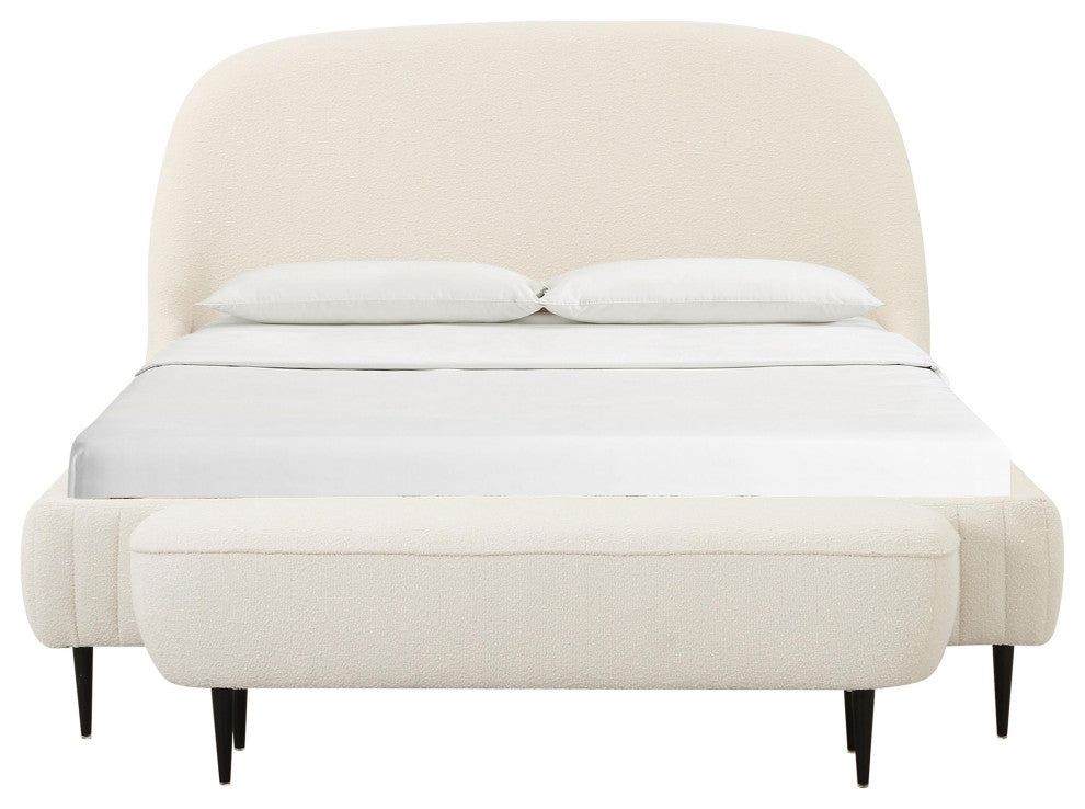 Denise Cream Boucle Bed, King