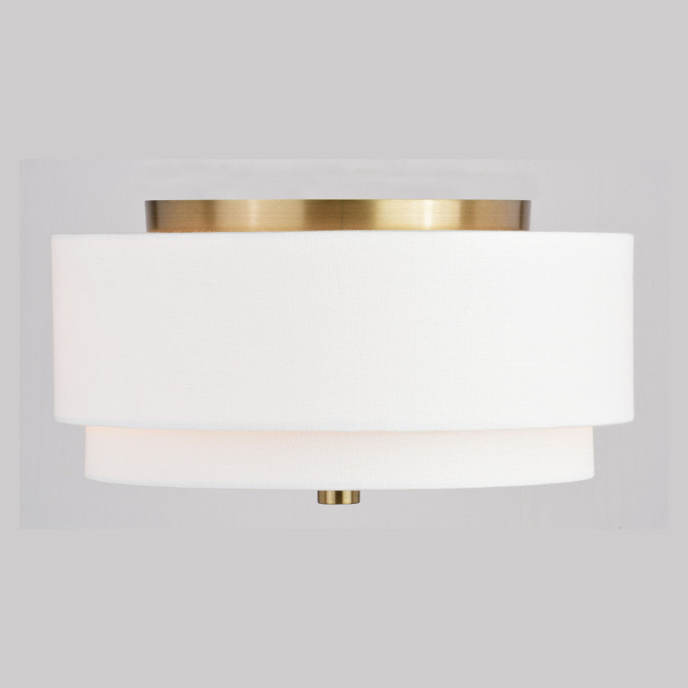 Burnaby 13" Flush Mount Matte Brass