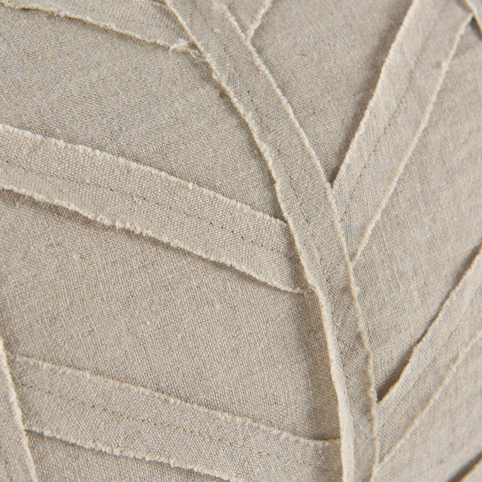 Mercana "Ivivva" 14x26 Beige Fabric Textured Decorative Pillow Cover