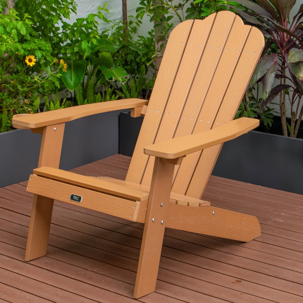 Outdoor Furniture Plastic Wood Adirondack Chair With Cup Holder