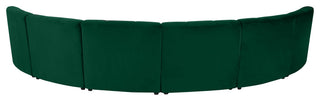 Limitless Velvet Upholstered 6-Piece Modular Sectional, Green