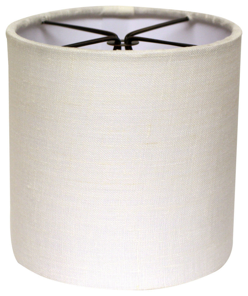 6" Snow Set of 6 Drum Chandelier Linen Lampshades