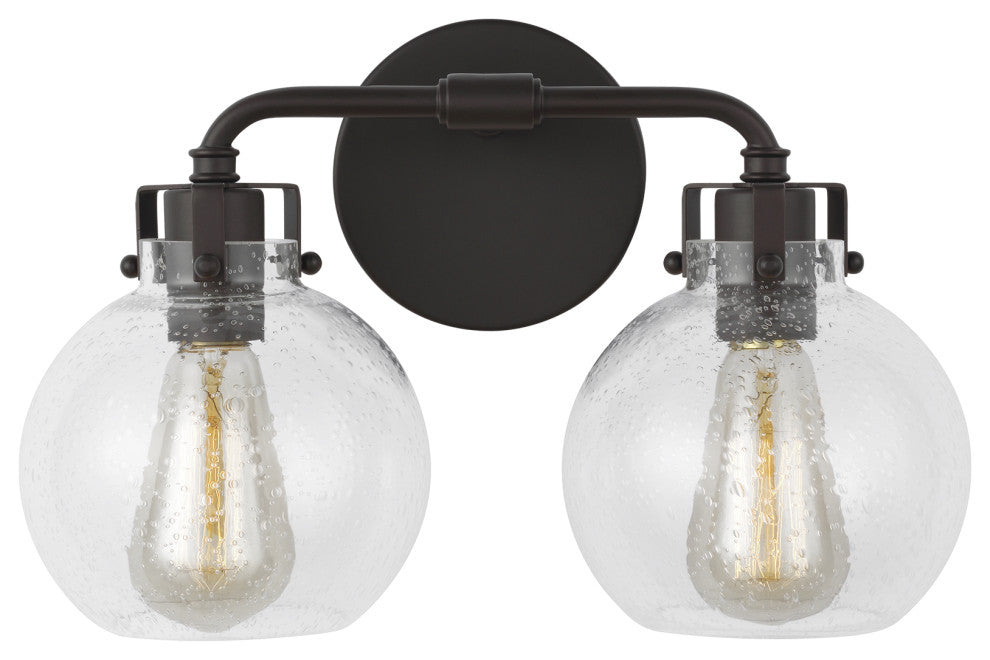 Clara 2-Light Vanity, Oil Rubbed Bronze