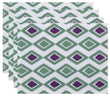 Diamond Jive 2, Geometric Print Placemat, Soft Green
