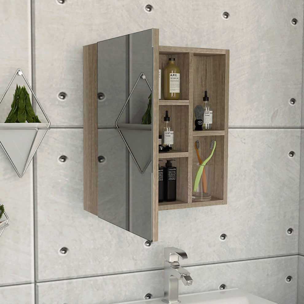 Medicine Cabinet Mirror Clifton, Bathroom, Pine