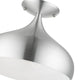 Livex Lighting 1 Light Brushed Aluminum Semi-Flush Mount