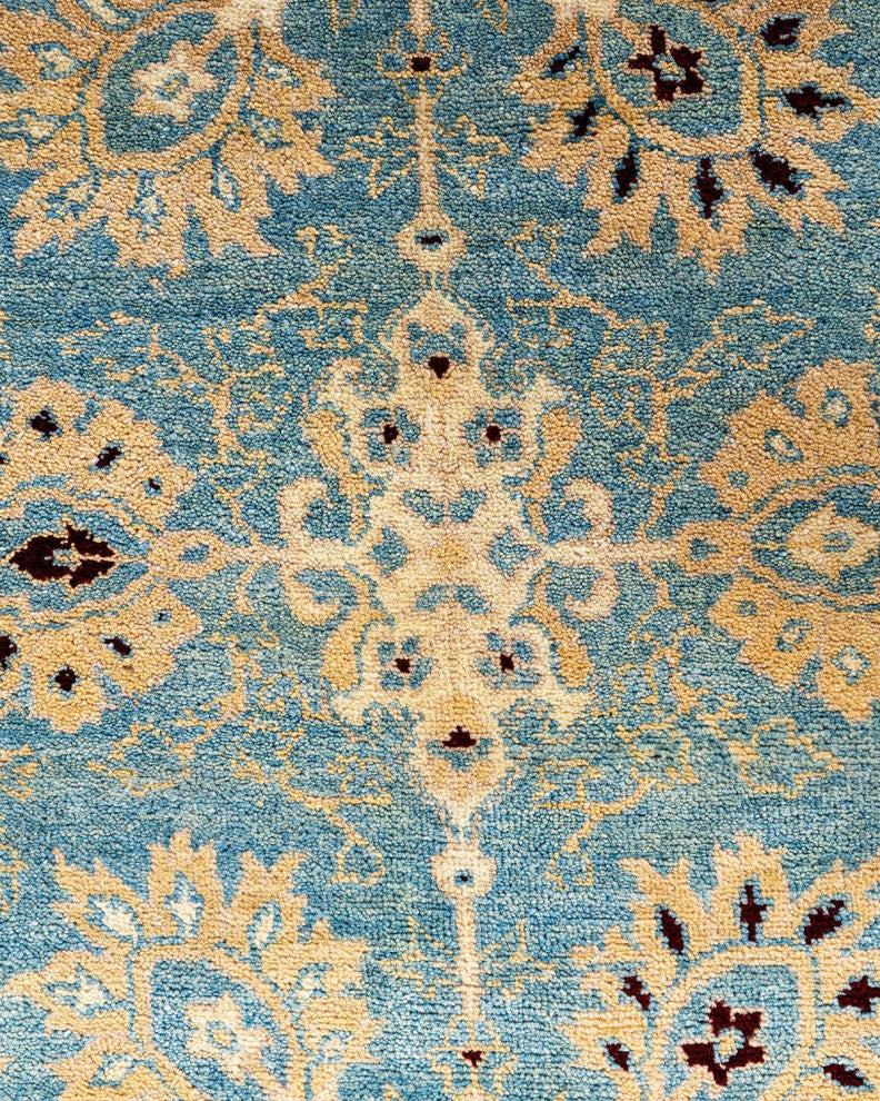 Overdyed, One-of-a-Kind Hand-Knotted Area Rug Blue, 6'1"x9'0"