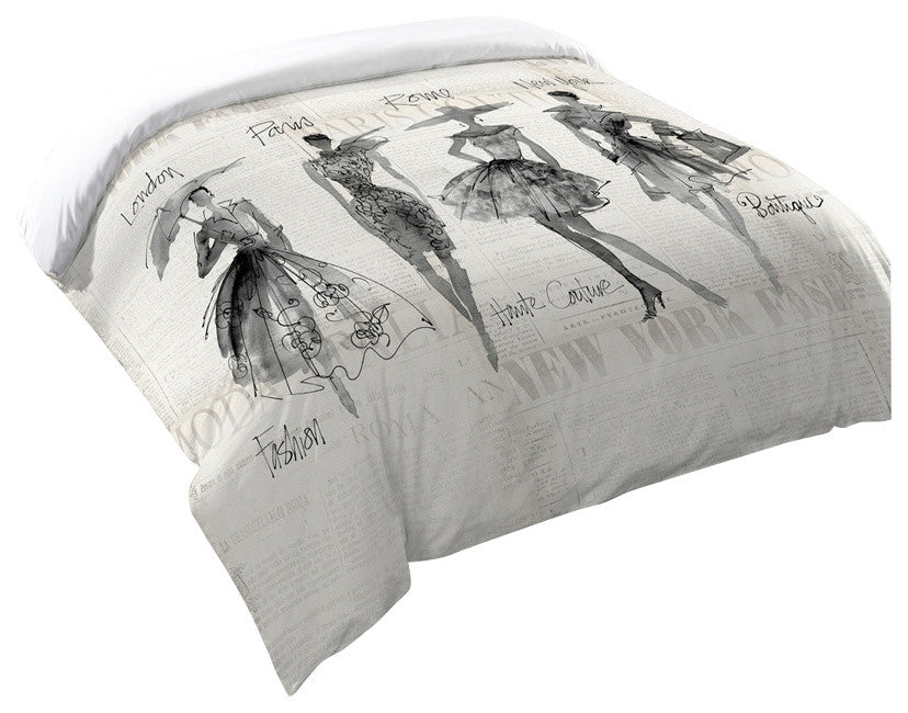Laural Home Fashion Sketchbook Comforter, King