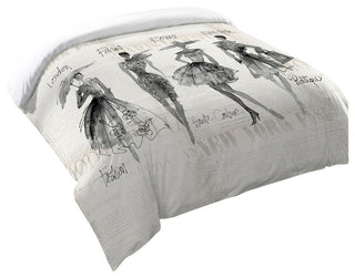 Laural Home Fashion Sketchbook Comforter, King