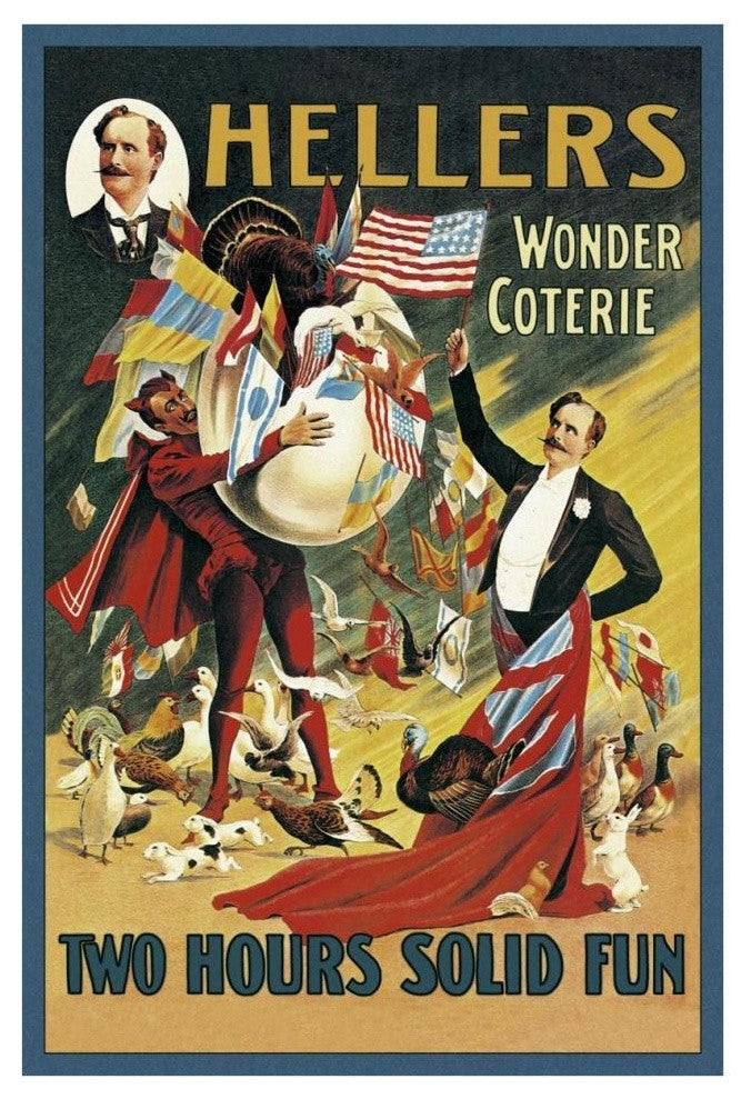 "Magicians: Heller's Wonder Coterie" Paper Print by Adolph Friedlander, 26"x38"