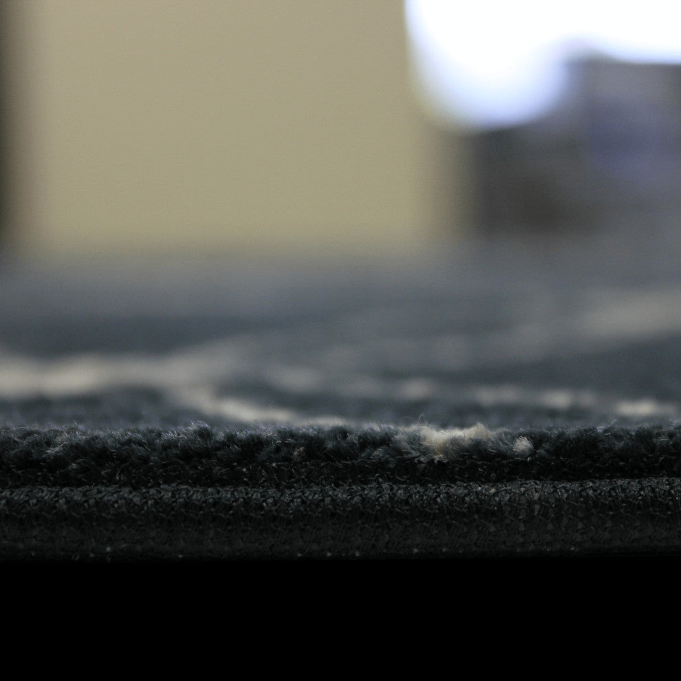 Ribbon Pattern 3/8 Thick Indoor Area Rug Carpet, Slate, 6x9