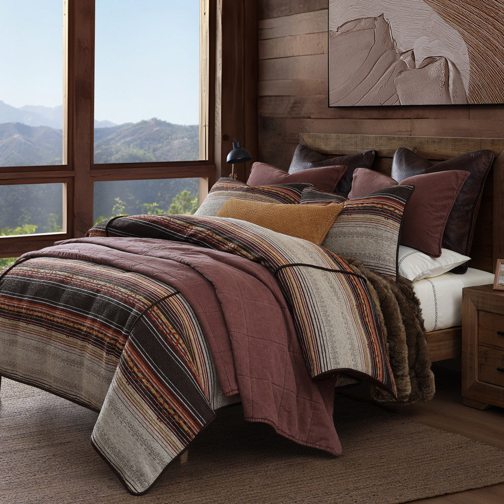 Estes Chenille Comforter Set, 3 Piece, Copper, King
