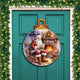 Santa at the Fireplace Wreath Holiday Door Decor Christmas Decor