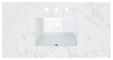 Engineered Stone Vanity Top in Grain White, 43", Single Sink