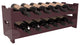 12-Bottle Mini Scalloped Wine Rack, Pine, Burgundy + Satin