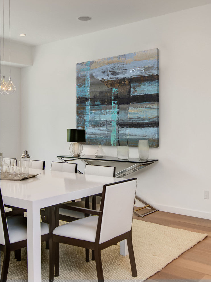 "Urban Construct I" Painting Print on Canvas by Julie Joy