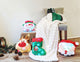 Tache Cute Christmas Lights Green Santa Stocking Microbead LED Throw Pillow