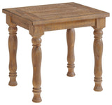 Highland Wooden Turned Leg End Table, Sandwash