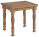 Highland Wooden Turned Leg End Table, Sandwash