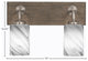 Oxbridge, Bath Bar, Graphite & Painted Distressed Metal, 4" Onyx Swirl