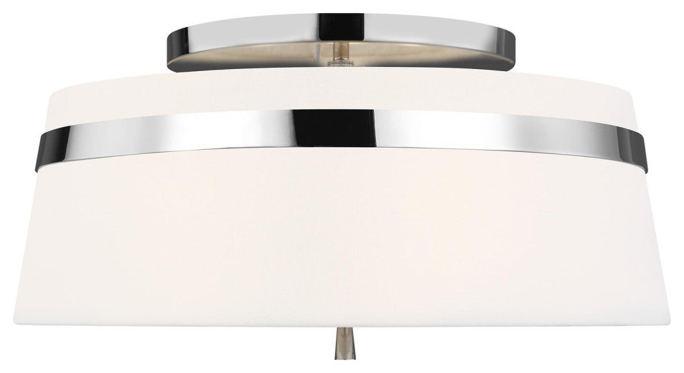 Cordtlandt Large Semi-Flush Mount, Polished Nickel