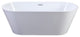 Acrylic Freestanding Soaking Bathtub, Gloss White, 67"
