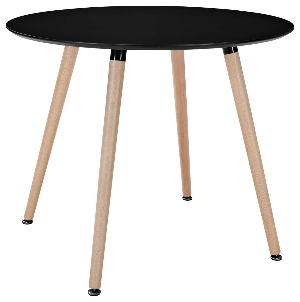 Modern Black Track Round Dining Table