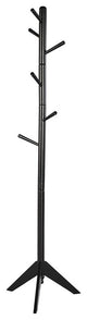 Contemporary Style Hall Tree Coat Rack, Black