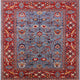 Ahgly Company Indoor Square Mid-Century Modern Area Rugs, 5' Square