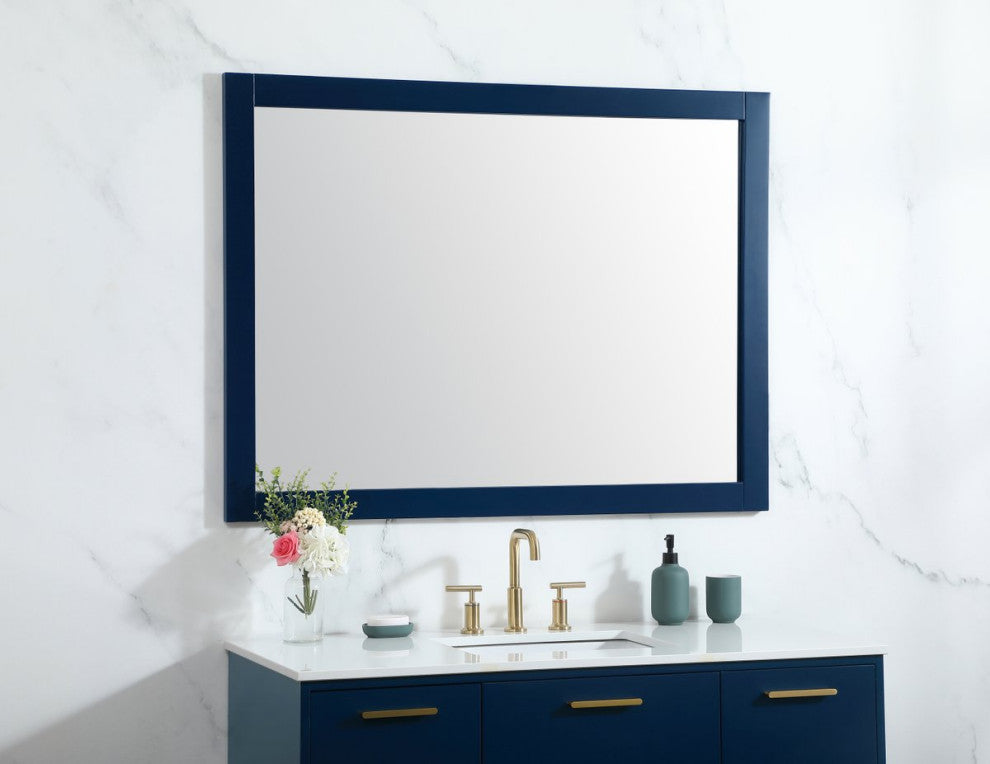 Elegant VM24836BL Aqua Vanity Mirror 48X36", Blue