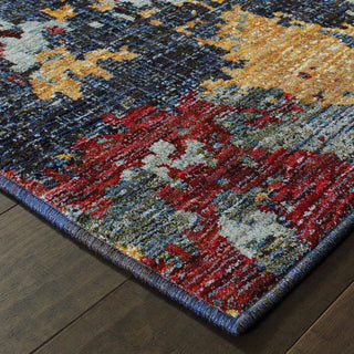 Oriental Weavers Evolution Blue/ Red Abstract Indoor Area Rug 5'3"X7'3"