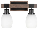Tacoma 2-Light Bath Bar, White Matrix