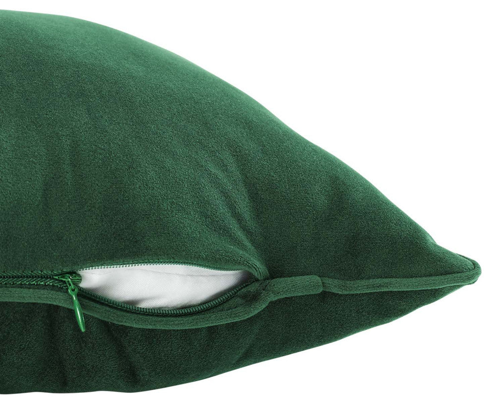 Accent Throw Pillow, Velvet, Green, Modern, Living Lounge Hotel Hospitality